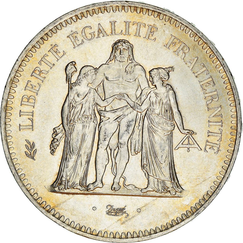 Coin, France, Hercule, 50 Francs, 1976, Paris, Iridescent toning, AU(55-58)