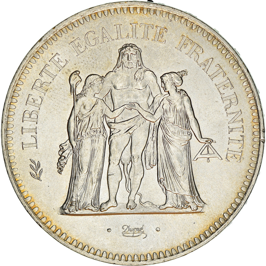 Coin, France, Hercule, 50 Francs, 1976, Paris, Iridescent toning, MS(60-62)