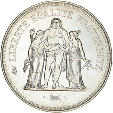 Coin, France, Hercule, 50 Francs, 1975, Paris, AU(55-58), Silver, KM:941.1