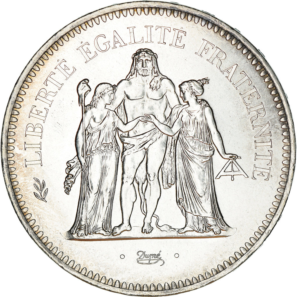 Coin, France, Hercule, 50 Francs, 1977, Paris, AU(50-53), Silver, KM:941.1