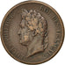 FRENCH COLONIES, 5 Centimes, 1839, Paris, KM #12, EF(40-45), Bronze, Lecompte...