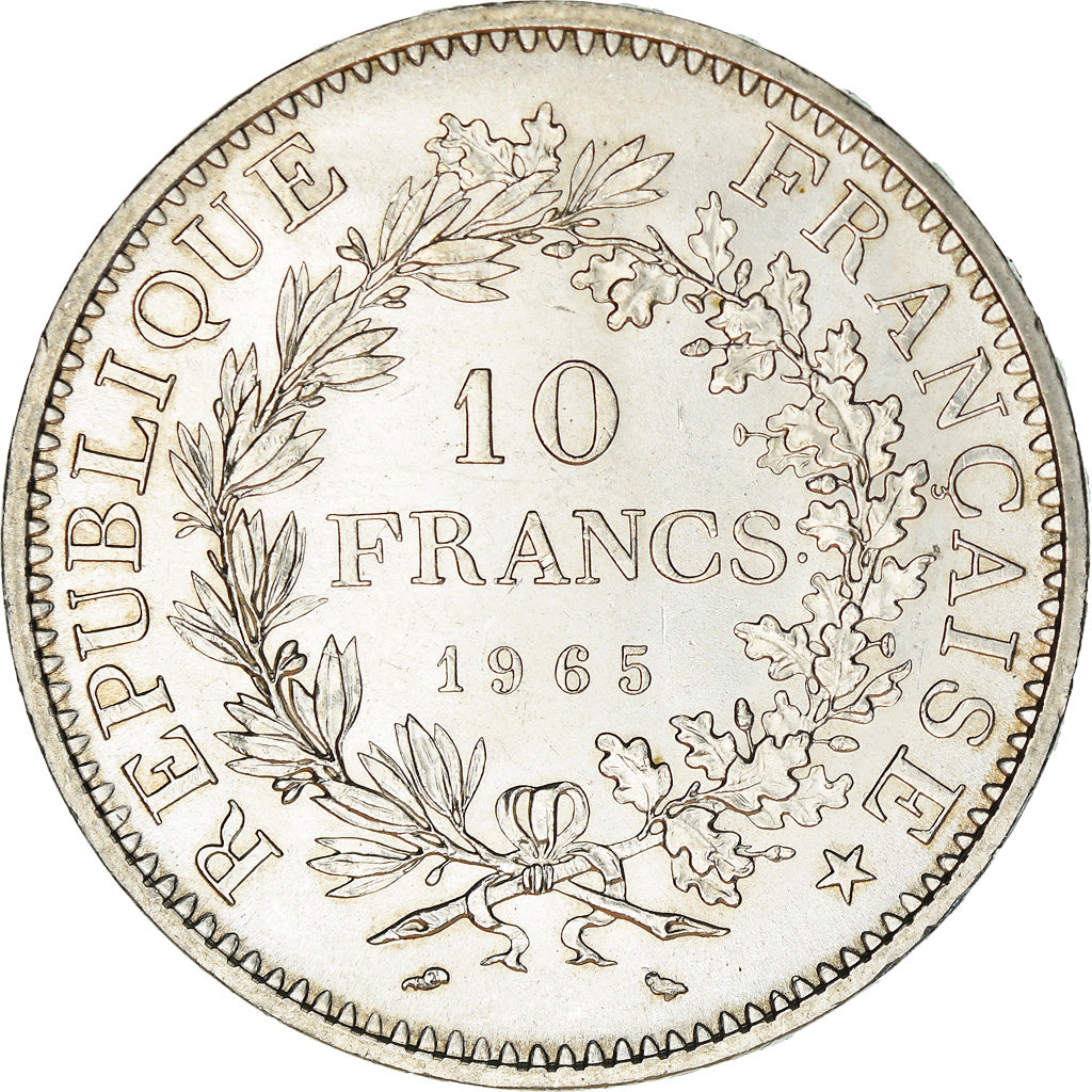 Moneta, Francia, Hercule, 10 Francs, 1965, Paris, BB+, Argento, KM:932