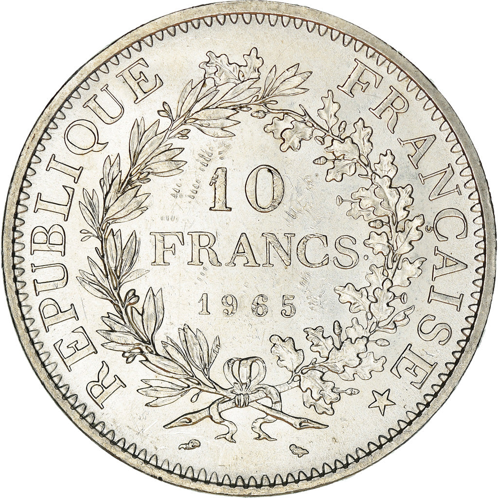 Münze, Frankreich, Hercule, 10 Francs, 1965, Paris, SS+, Silber, KM:932