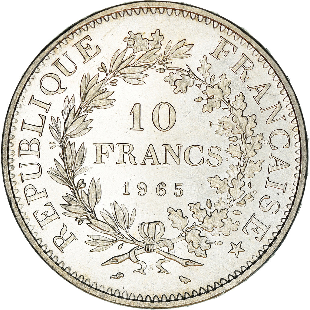 Coin, France, Hercule, 10 Francs, 1965, Paris, AU(55-58), Silver, KM:932
