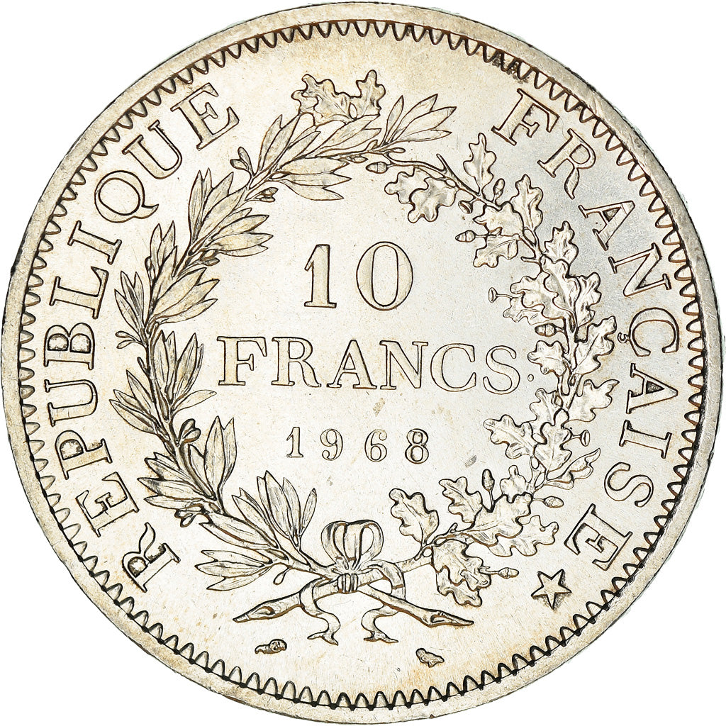 Moneta, Francia, Hercule, 10 Francs, 1968, Paris, BB+, Argento, KM:932