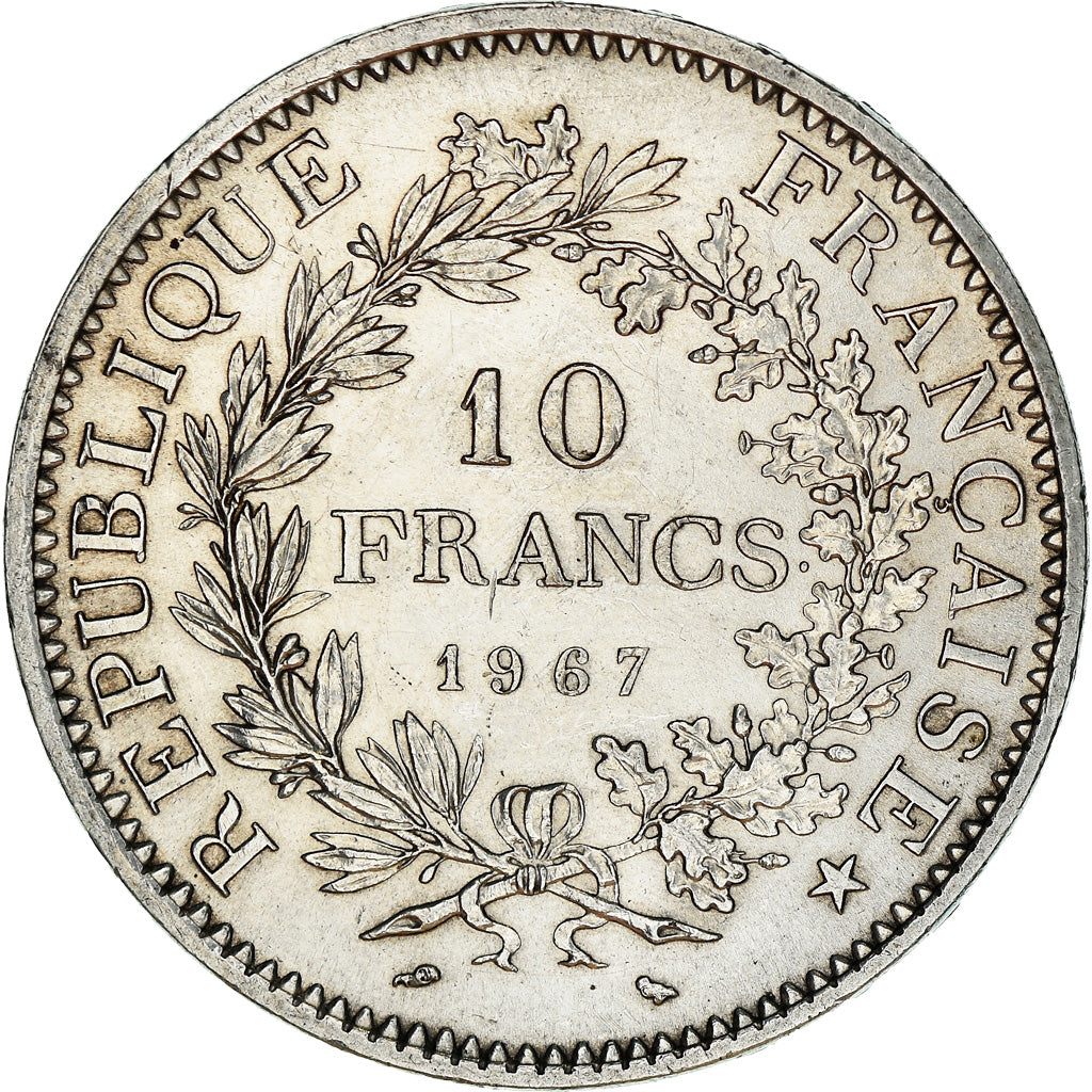 Coin, France, Hercule, 10 Francs, 1967, Paris, AU(55-58), Silver, KM:932