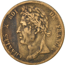 Coin, FRENCH COLONIES, Charles X, 5 Centimes, 1825, Paris, EF(40-45), Bronze