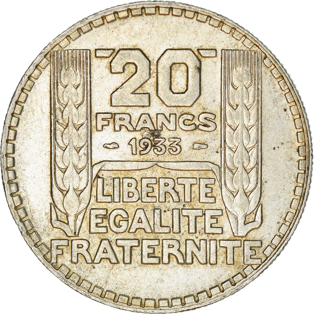 Münze, Frankreich, Turin, 20 Francs, 1933, Paris, SS, Silber, KM:879