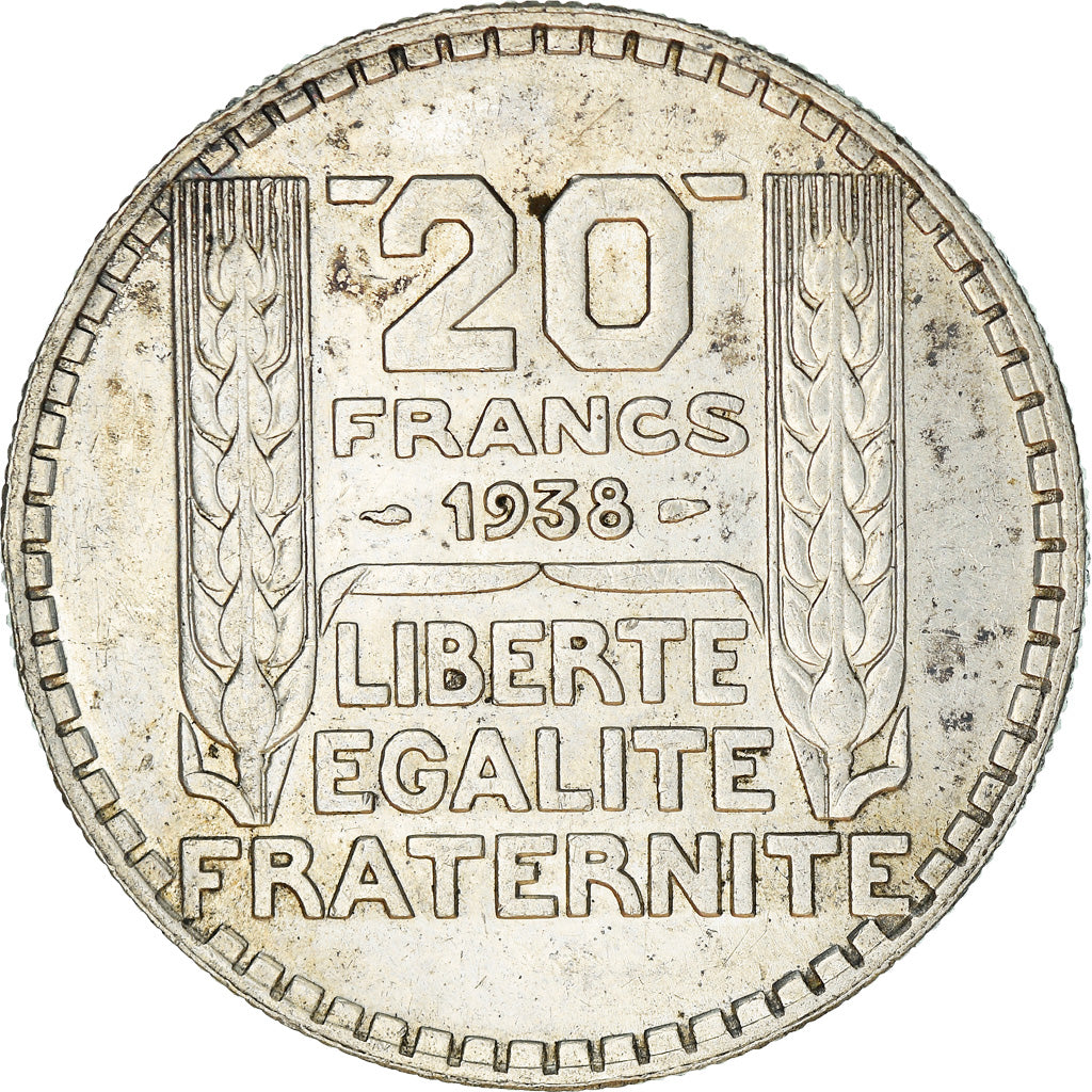 Coin, France, Turin, 20 Francs, 1938, Paris, AU(50-53), Silver, KM:879