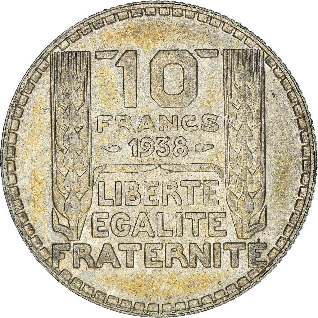 Coin, France, Turin, 10 Francs, 1938, Paris, VF(30-35), Silver, KM:878
