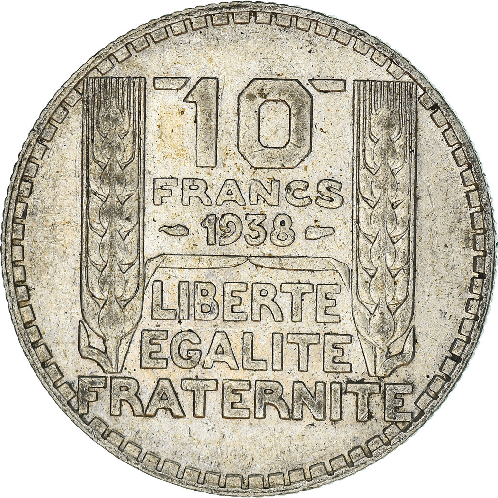 Coin, France, Turin, 10 Francs, 1938, Paris, VF(30-35), Silver, KM:878