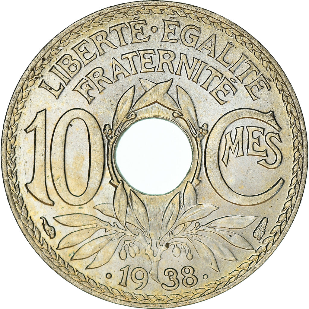 Moneta, Francia, Lindauer, 10 Centimes, 1938, BB+, Nichel-bronzo, KM:889.1