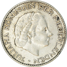 Moneta, Holandia, Juliana, Gulden, 1957, AU(50-53), Srebro, KM:184
