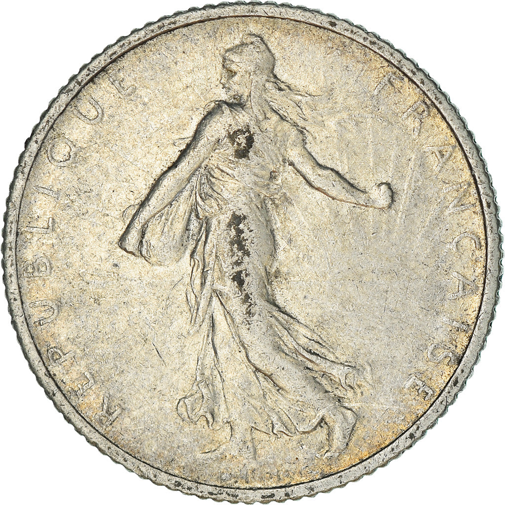 Coin, France, Semeuse, Franc, 1919, Paris, EF(40-45), Silver, KM:844.1