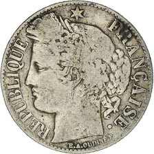 Moeda, França, Cérès, Franc, 1887, Paris, VF(30-35), Prata, KM:822.1