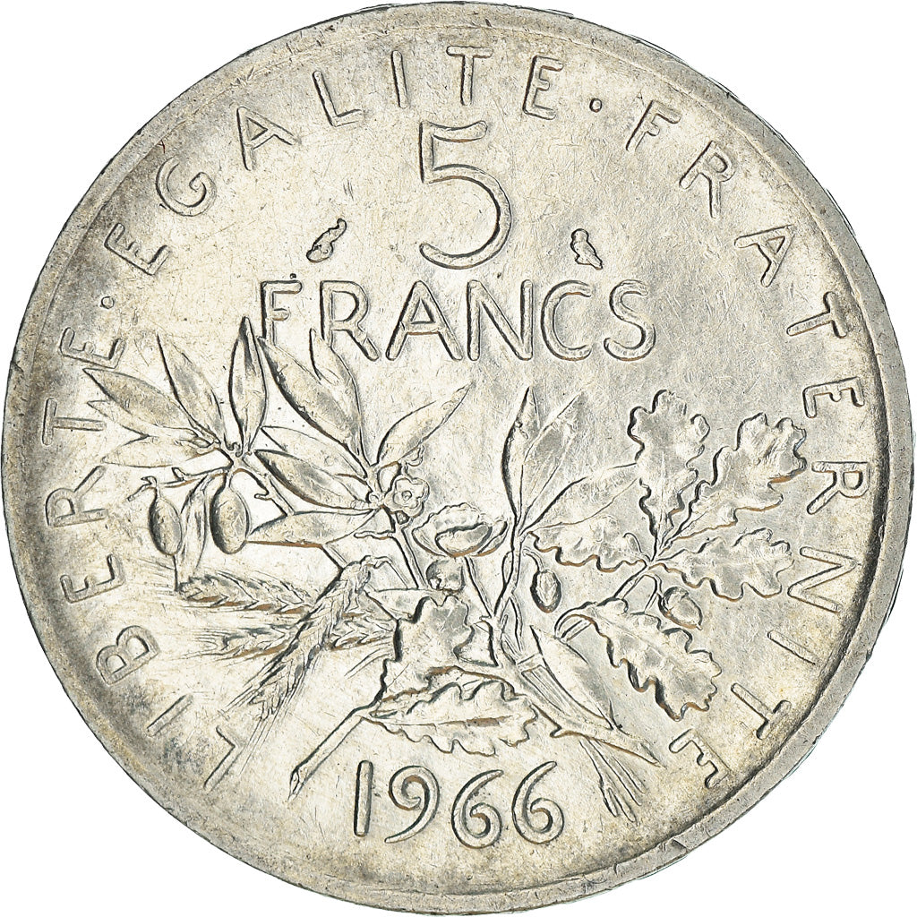 Coin, France, Semeuse, 5 Francs, 1966, Paris, AU(50-53), Silver, KM:926
