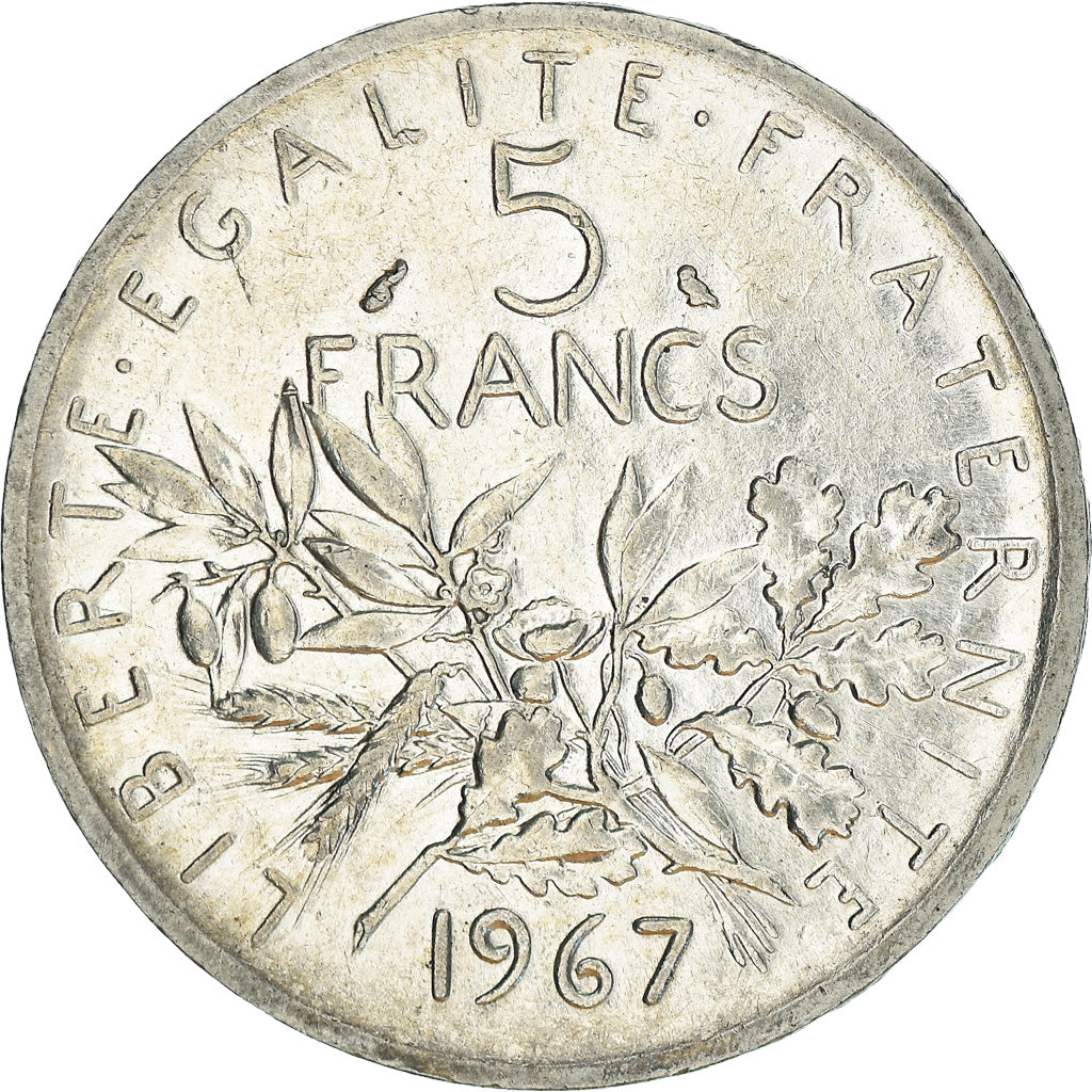 Coin, France, Semeuse, 5 Francs, 1967, Paris, EF(40-45), Silver, KM:926