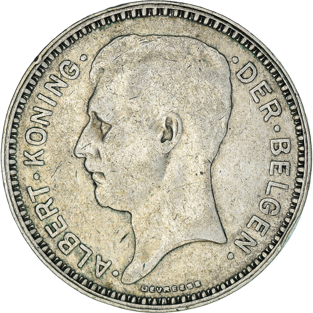 Coin, Belgium, Albert I, 20 Francs, 20 Frank, 1934, EF(40-45), Silver, KM:104.1
