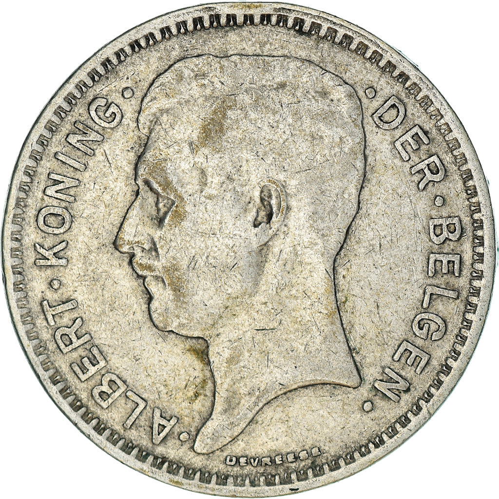 Coin, Belgium, Albert I, 20 Francs, 20 Frank, 1934, EF(40-45), Silver, KM:104.1
