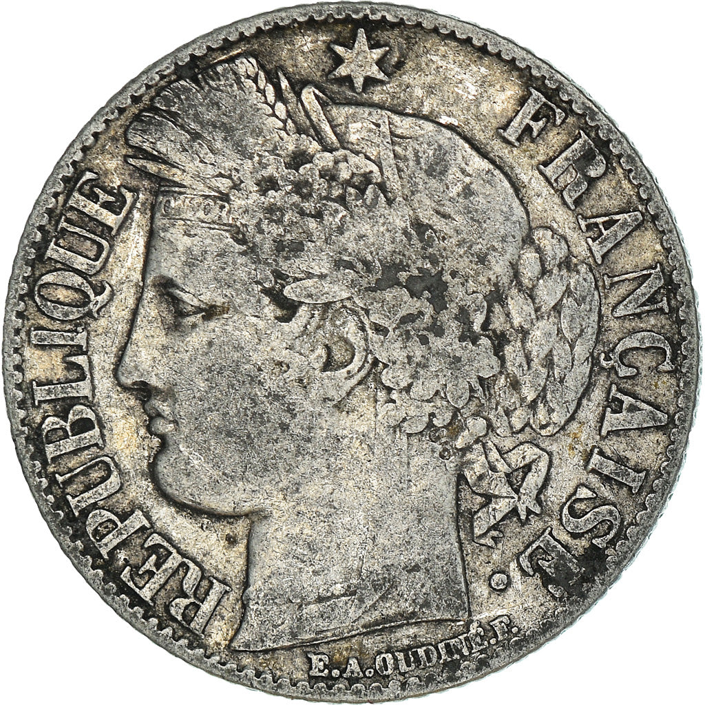 Coin, France, Cérès, Franc, 1887, Paris, VF(30-35), Silver, KM:822.1