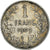 Moneda, Bélgica, Franc, 1909, BC+, Plata, KM:56.1