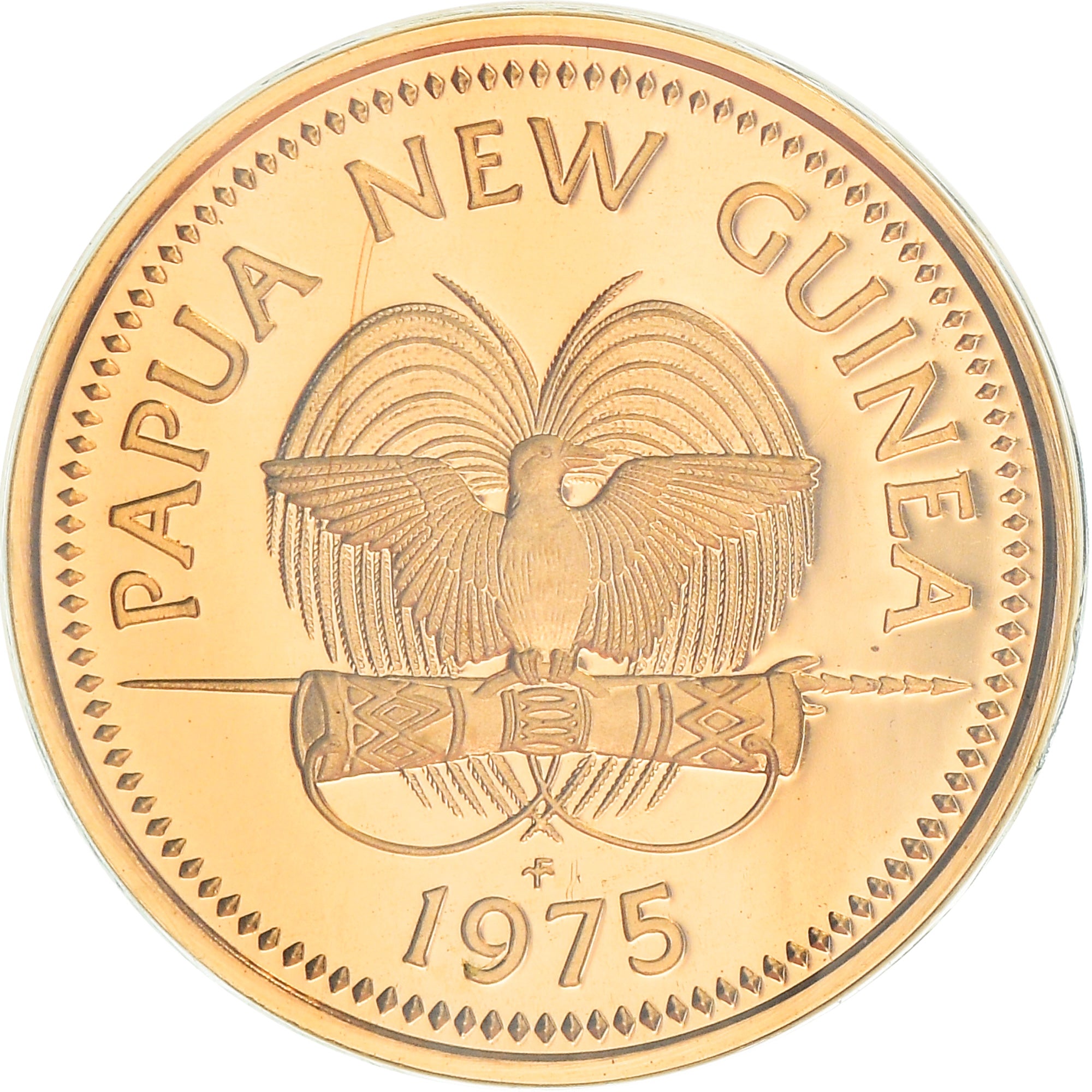 Coin, Papua New Guinea, Toea, 1975, MS(65-70), Bronze, KM:1