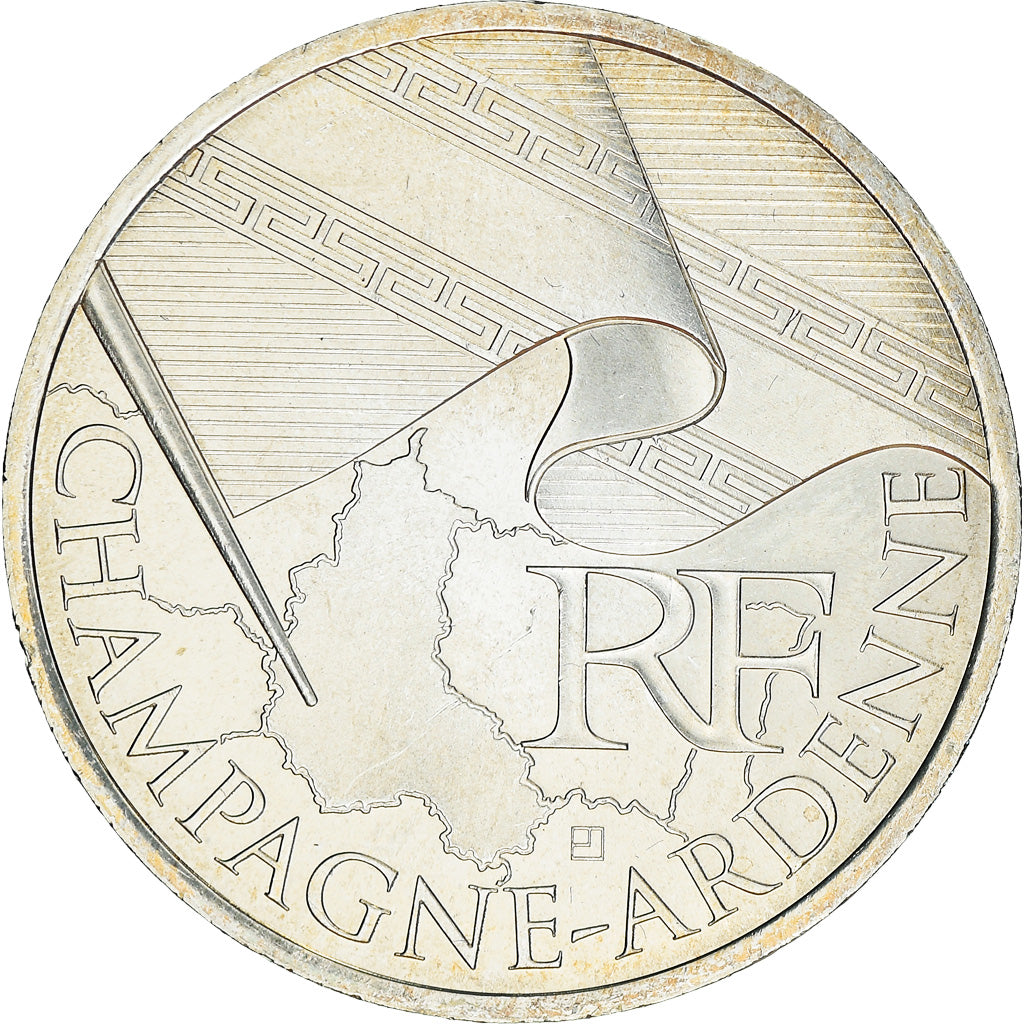 Francia, 10 Euro, Champagne-Ardenne, 2010, Paris, SC+, Plata, Gadoury:EU399