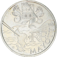 France, 10 Euro, Mayotte, 2010, Paris, MS(64), Silver