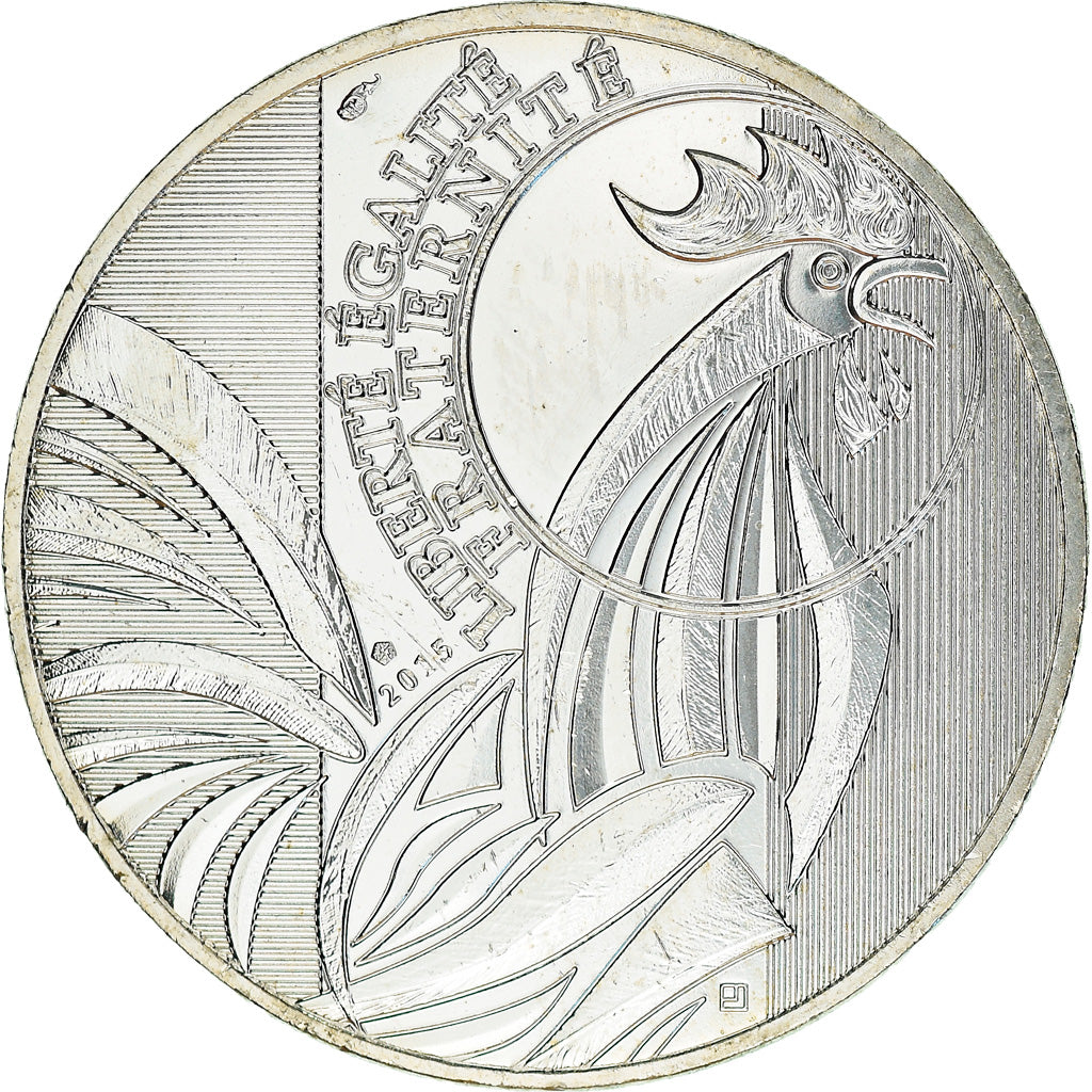 França, 10 Euro, Coq, 2015, Paris, MS(64), Prata