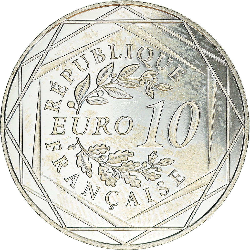 França, 10 Euro, Coq, 2015, Paris, MS(64), Prata