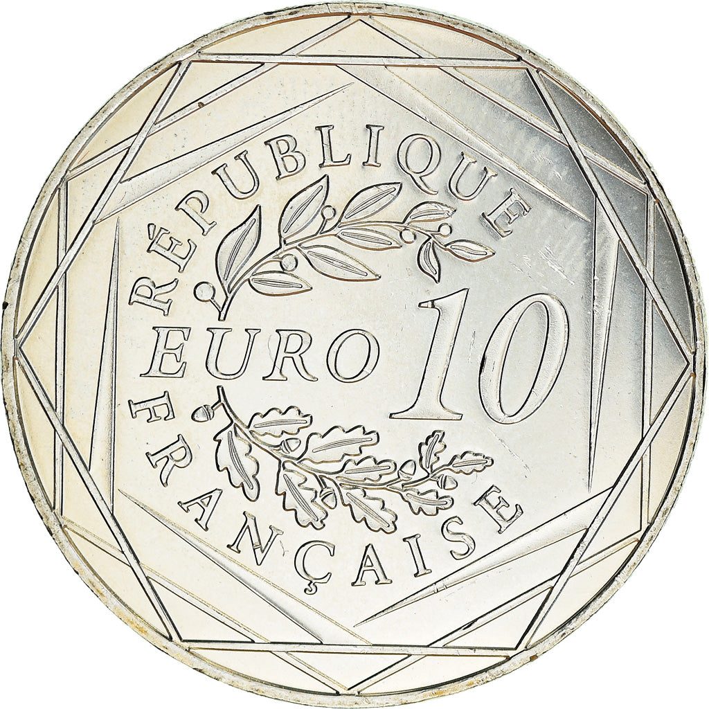 France, 10 Euro, 2014, MS(64), Silver