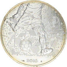 France, 10 Euro, UEFA Euro 2016, 2016, Paris, MS(64), Silver
