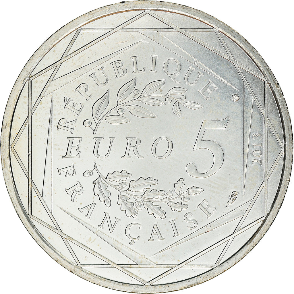 France, 5 Euro, Fraternité, 2013, MS(64), Silver