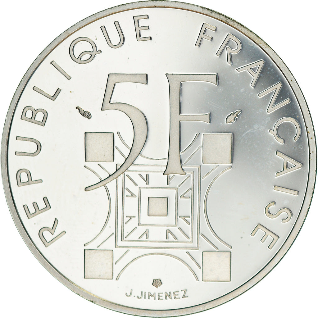 Coin, France, 5 Francs, 1989, Paris, BE, MS(65-70), Silver, KM:968a, Gadoury:772