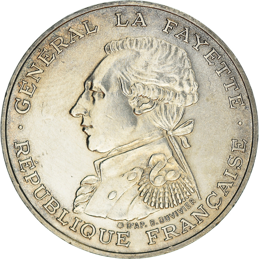 Coin, France, Lafayette, 100 Francs, 1987, AU(55-58), Silver, KM:962