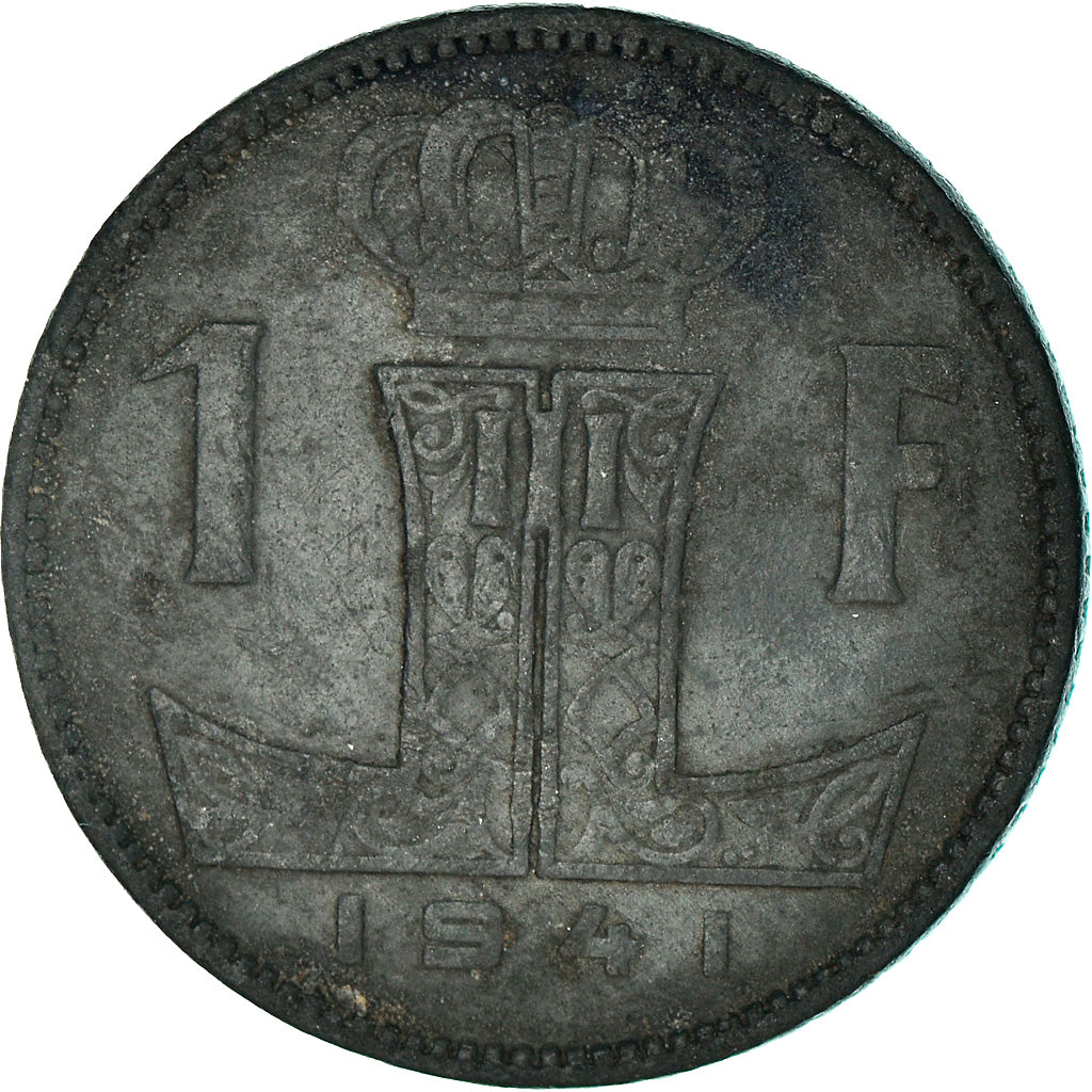 Coin, Belgium, Franc, 1941, EF(40-45), Zinc, KM:127