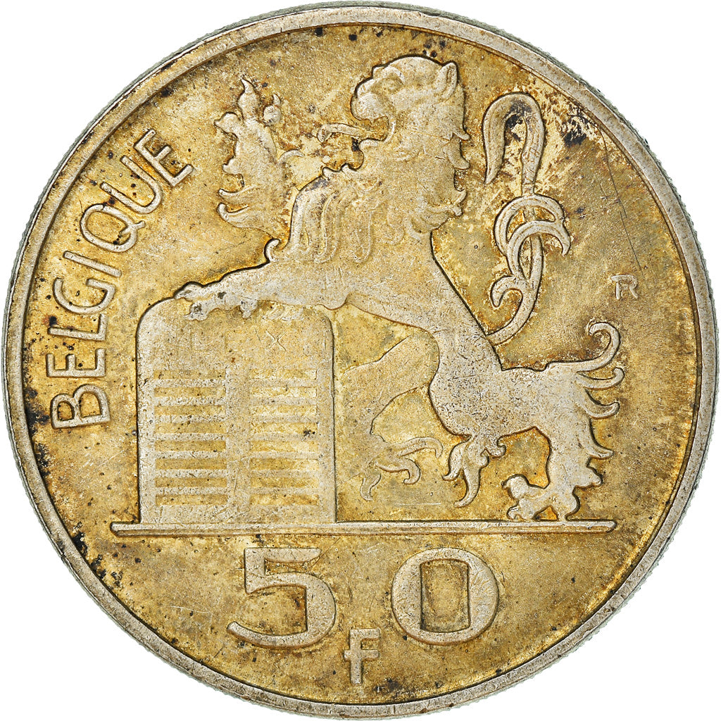 Monnaie, Belgique, 50 Francs, 50 Frank, 1949, TTB, Argent, KM:136.1