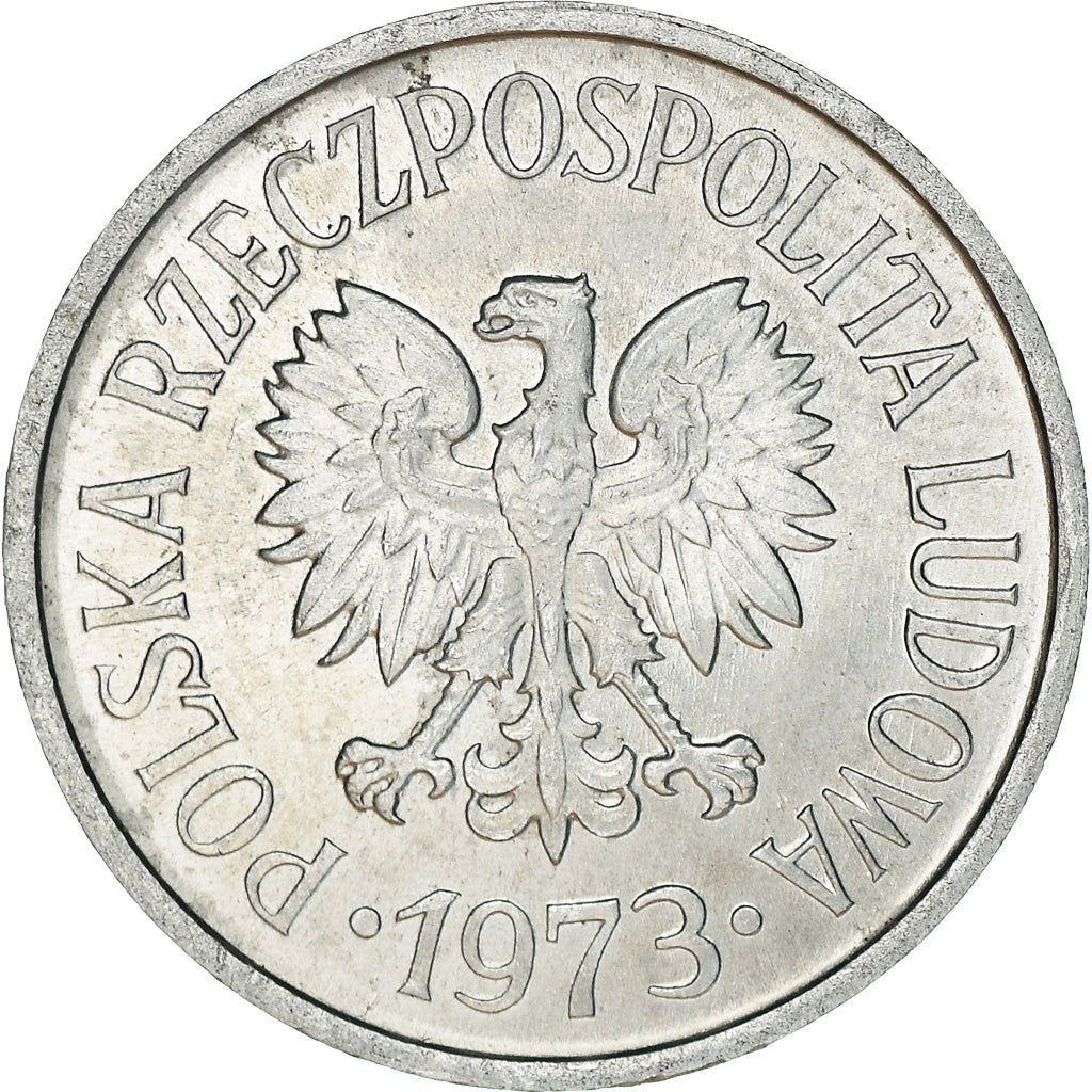 Moneta, Polska, 20 Groszy, 1973, Warsaw, MS(60-62), Aluminium, KM:A47