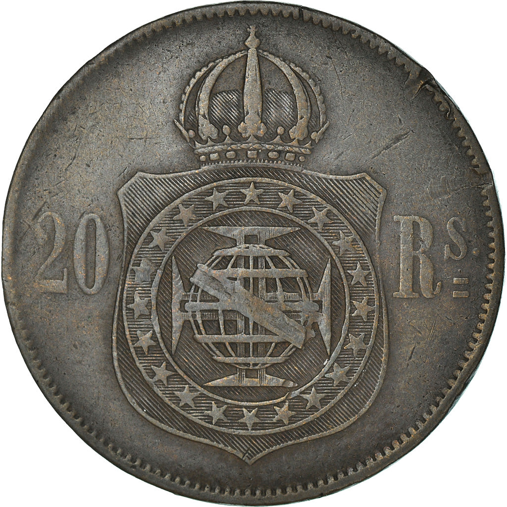 Münze, Brasilien, Pedro II, 20 Reis, 1869, S, Bronze, KM:474