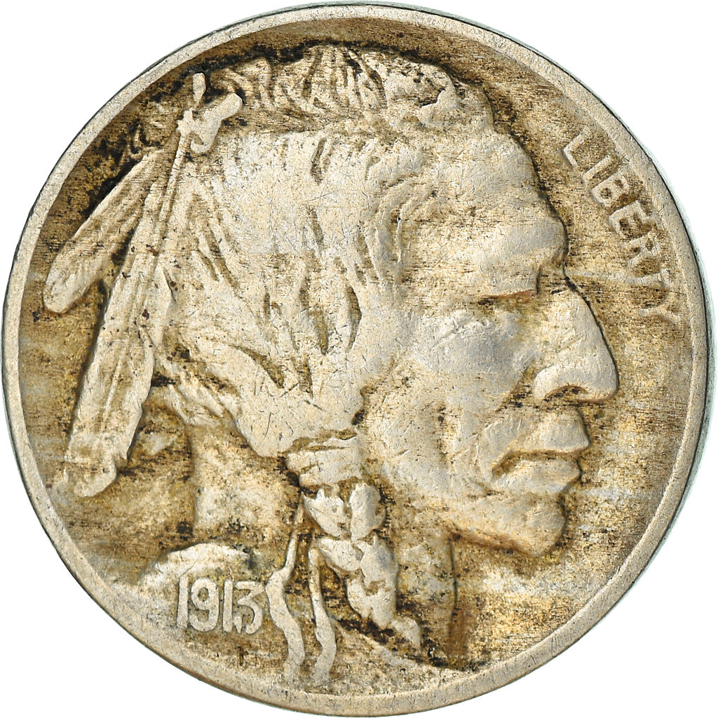 Moneta, Stati Uniti, Buffalo Nickel, 5 Cents, 1913, U.S. Mint, Philadelphia, BB