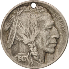 UNITED STATES, Buffalo Nickel, 5 Cents, 1913, U.S. Mint, KM #134, EF(40-45),...