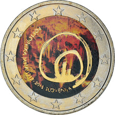 Slovenia, 2 Euro, Postojna, 2013, Vantaa, Colourized, MS(63), Bi-Metallic