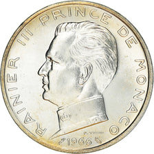 Coin, Monaco, Rainier III, 5 Francs, 1966, MS(63), Silver, KM:141, Gadoury:MC