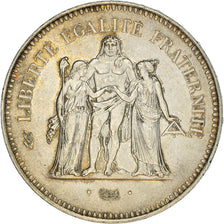 Coin, France, Hercule, 50 Francs, 1974, Paris, AU(55-58), Silver, KM:941.1
