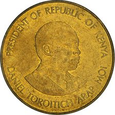 Coin, Kenya, 10 Cents, 1994, British Royal Mint, AU(50-53), Brass plated steel