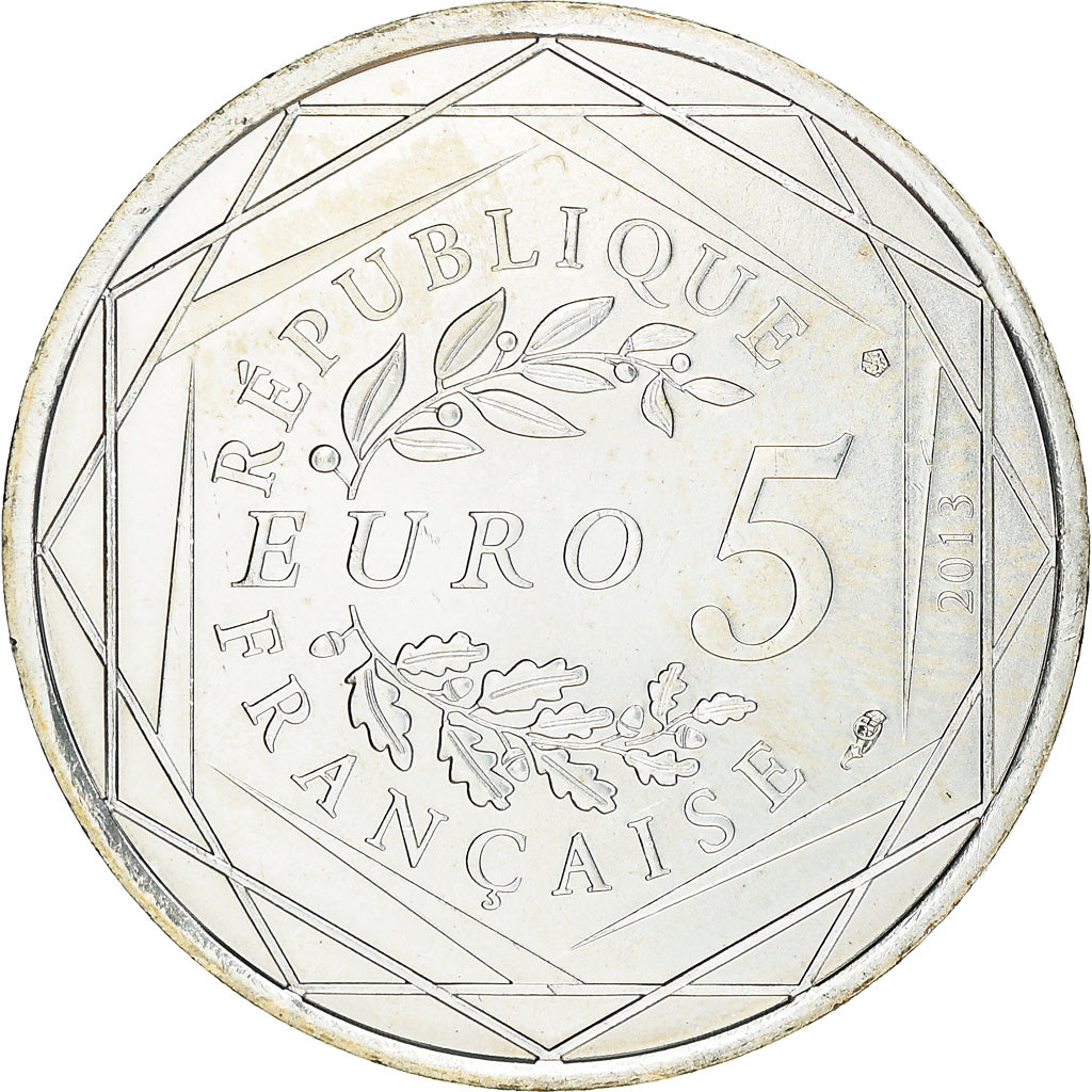 France, 5 Euro, Fraternité, 2013, MS(65-70), Silver, Gadoury:EU647