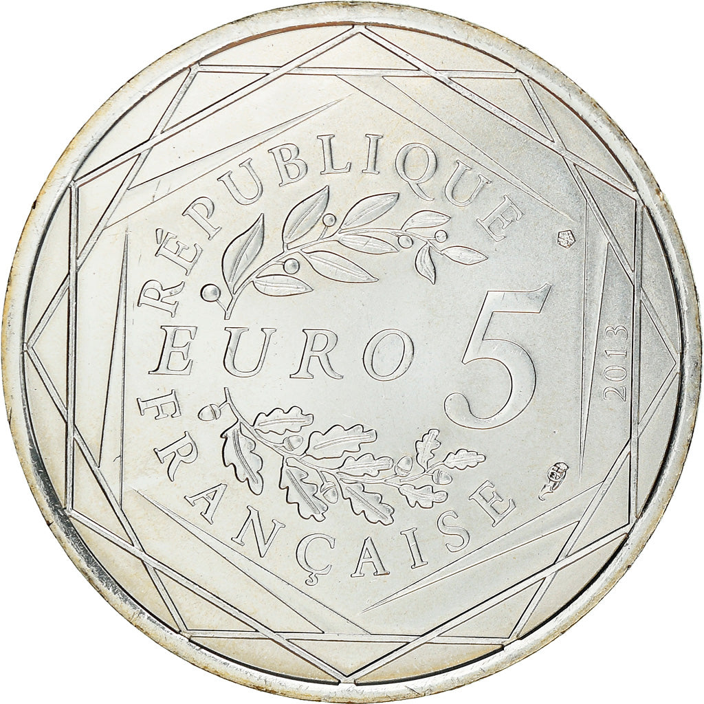 France, 5 Euro, Fraternité, 2013, MS(65-70), Silver, Gadoury:EU647