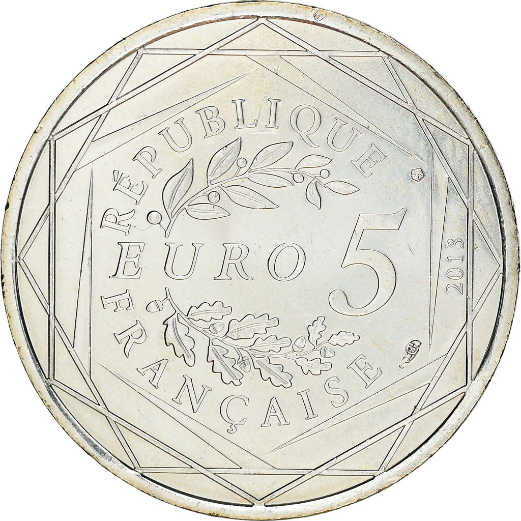 France, 5 Euro, Liberté, 2013, Paris, MS(65-70), Silver
