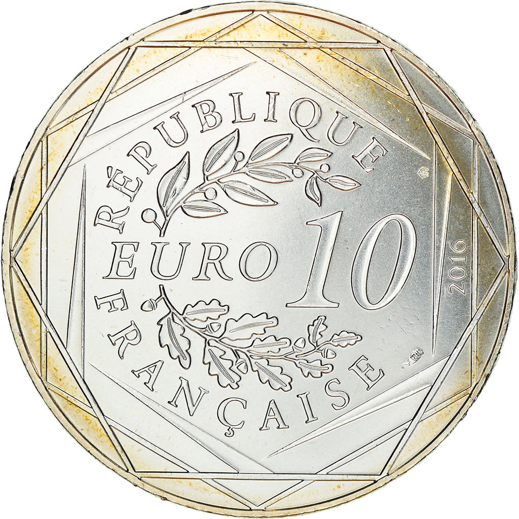 França, 10 Euro, Le Petit Prince No 10/24, 2016, MS(65-70), Prata