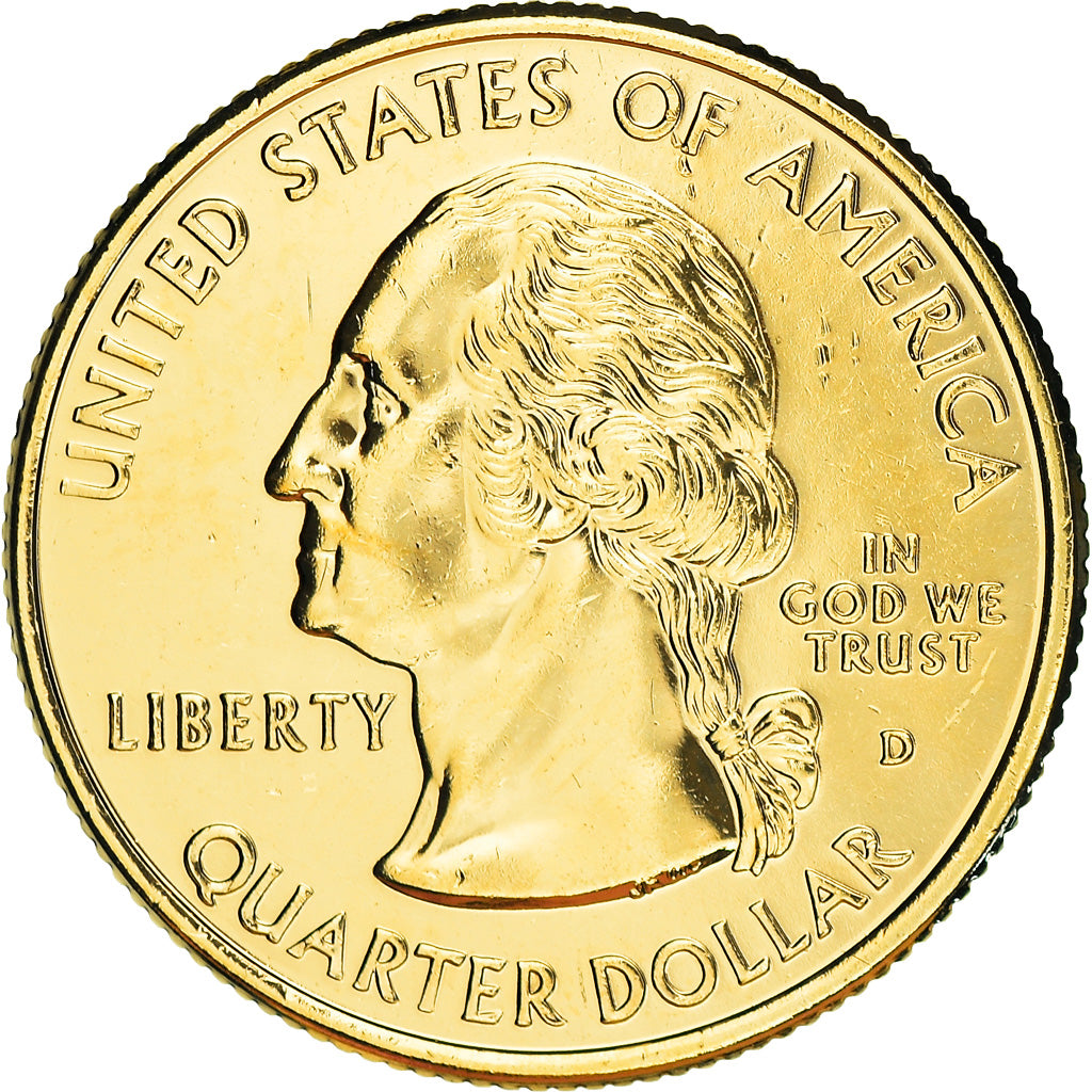Coin, United States, New-Jersey, Quarter, 1999, U.S. Mint, Philadelphia, golden